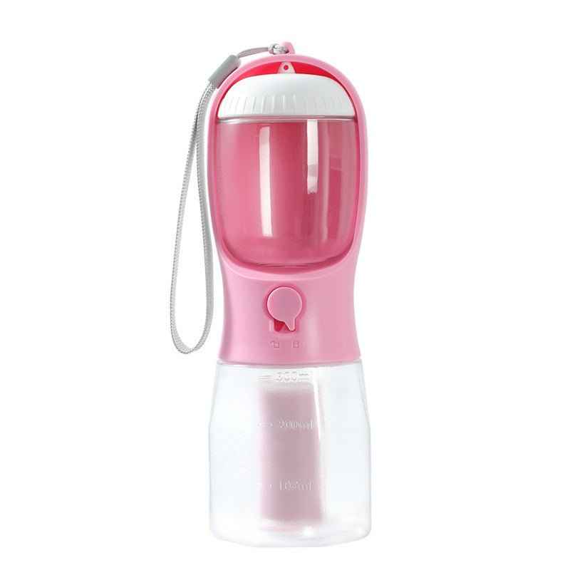 3-in-1 Dog Water Bottle – Food Dispenser & Waste Bag Holder