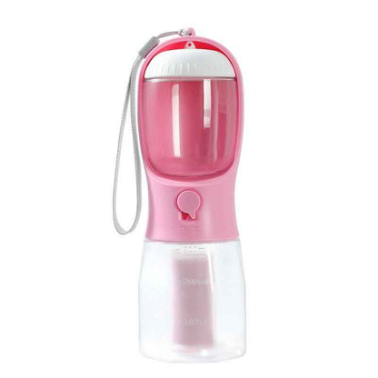 3-in-1 Dog Water Bottle – Food Dispenser & Waste Bag Holder