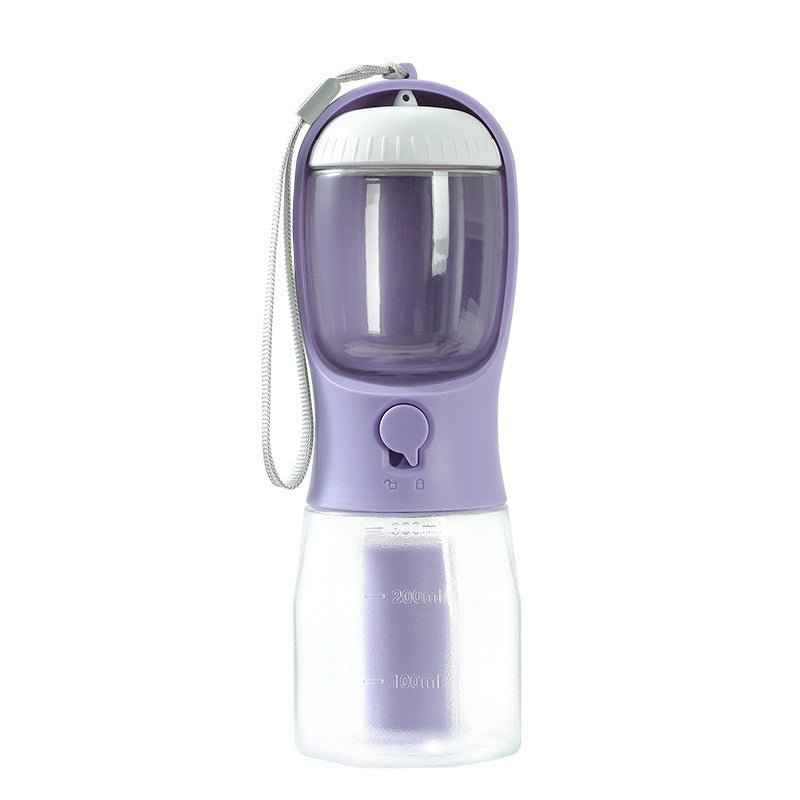 3-in-1 Dog Water Bottle – Food Dispenser & Waste Bag Holder