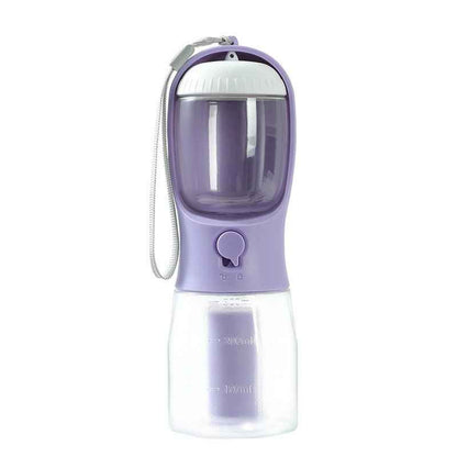 3-in-1 Dog Water Bottle – Food Dispenser & Waste Bag Holder