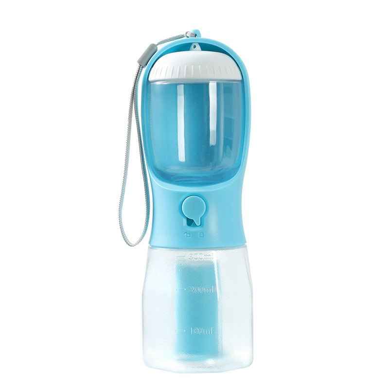 3-in-1 Dog Water Bottle – Food Dispenser & Waste Bag Holder