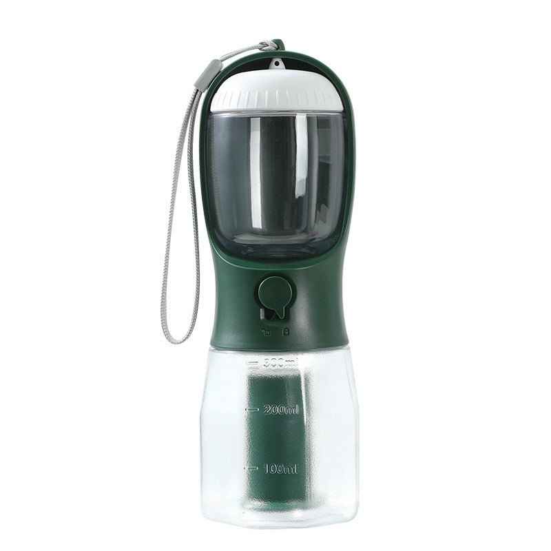 3-in-1 Dog Water Bottle – Food Dispenser & Waste Bag Holder