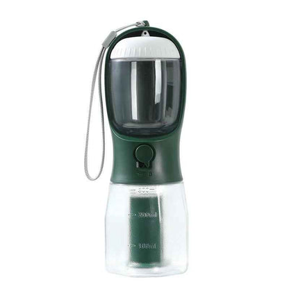 3-in-1 Dog Water Bottle – Food Dispenser & Waste Bag Holder