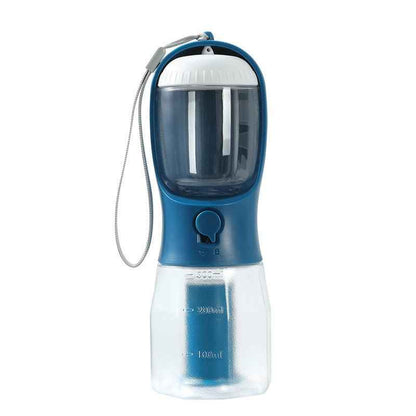 3-in-1 Dog Water Bottle – Food Dispenser & Waste Bag Holder