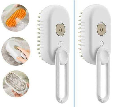 3-in-1 Steam Pet Grooming Brush – Electric Spray Hair Comb