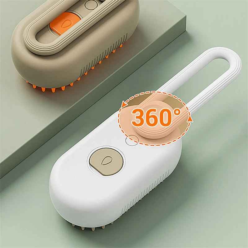3-in-1 Steam Pet Grooming Brush – Electric Spray Hair Comb