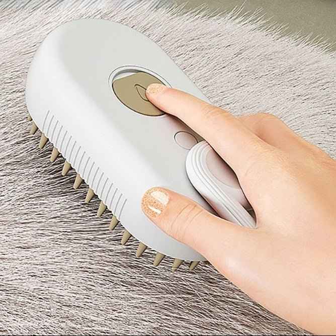 3-in-1 Steam Pet Grooming Brush – Electric Spray Hair Comb
