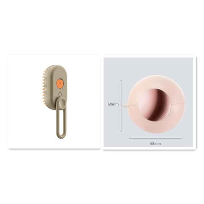 3-in-1 Steam Pet Grooming Brush – Electric Spray Hair Comb