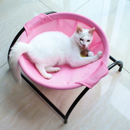 Elevated Cat Hammock Bed – Breathable Pet Sleeping Bed - Dulypets