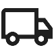 Icon of a delivery truck on a white background