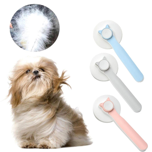 Self Cleaning Cat Grooming Brush – Pet Hair Remover Tool - Dulypets