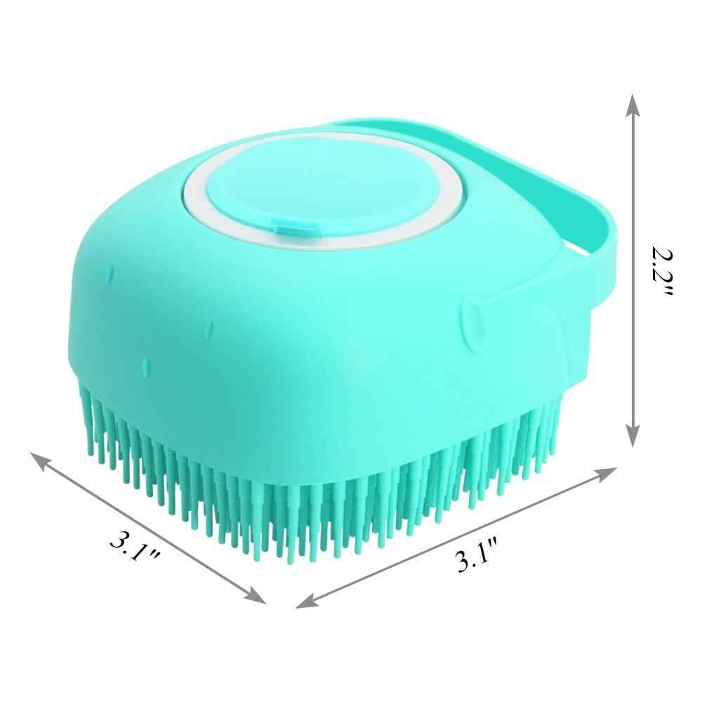 Silicone Pet Shampoo Brush – Soft Bath Massage Grooming Tool