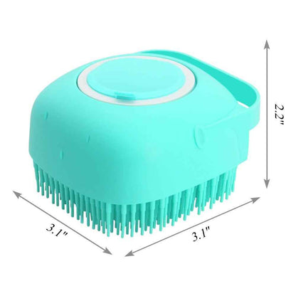Silicone Pet Shampoo Brush – Soft Bath Massage Grooming Tool