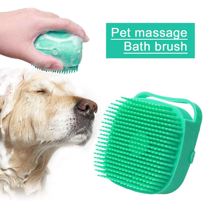 Silicone Pet Shampoo Brush – Soft Bath Massage Grooming Tool