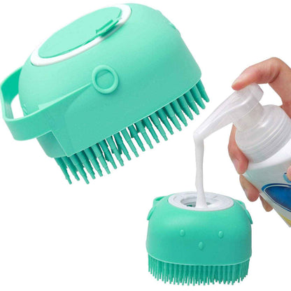 Silicone Pet Shampoo Brush – Soft Bath Massage Grooming Tool