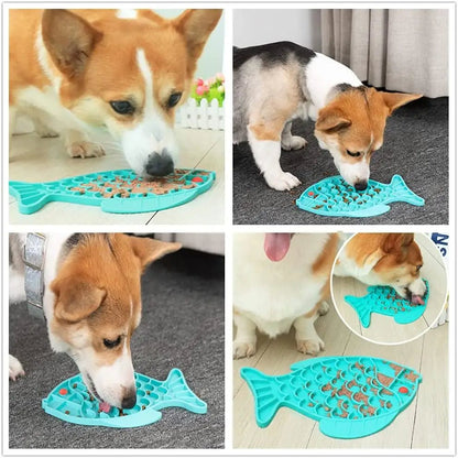 Silicone Slow Feeder Dog Bowl – Anti Choking Pet Lick Mat - Dulypets