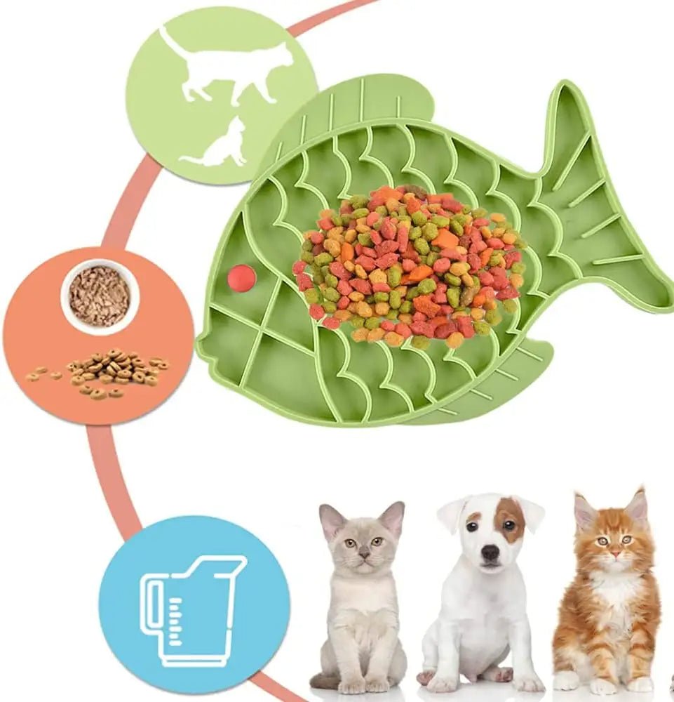 Silicone Slow Feeder Dog Bowl – Anti Choking Pet Lick Mat - Dulypets