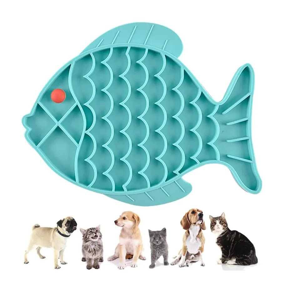 Silicone Slow Feeder Dog Bowl – Anti Choking Pet Lick Mat - Dulypets