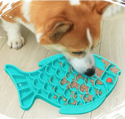 Silicone Slow Feeder Dog Bowl – Anti Choking Pet Lick Mat - Dulypets