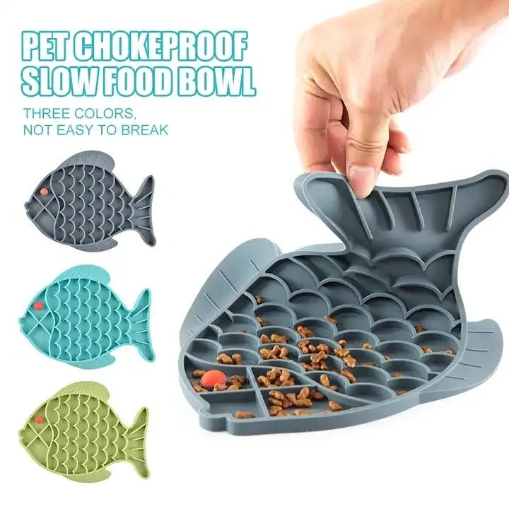 Silicone Slow Feeder Dog Bowl – Anti Choking Pet Lick Mat - Dulypets